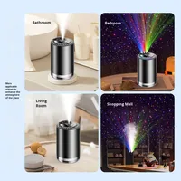 Diffuseur d'arômes de voiture à ultrasons HUIJIE en alliage de zinc avec lumière ambiante RGB, rechargeable, machine à parfum aux huiles essentielles, offre OEM