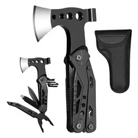 Hache de survie multifonctionnelle en acier, pince pliante portable, couteau de poche, multi-outils, camping, travail du bois, marteau, outil d'évasion