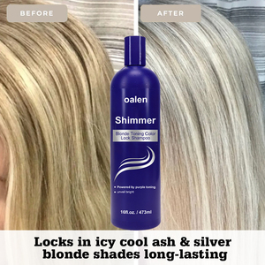 Shampooing Oalen Anti-Jaunissement Couleur Blonde Scintillante pour <span class=keywords><strong>Cheveux</strong></span> Teints, Maintient les Tons Cendrés et Argentés - Product Image 4