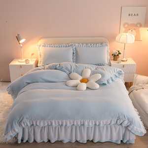 بلون تنورة نوم السرير يغطي الملكة حجم طقم سرير لحاف نانتونغ Kelin العلامة التجارية طقم سرير - Product Image 5