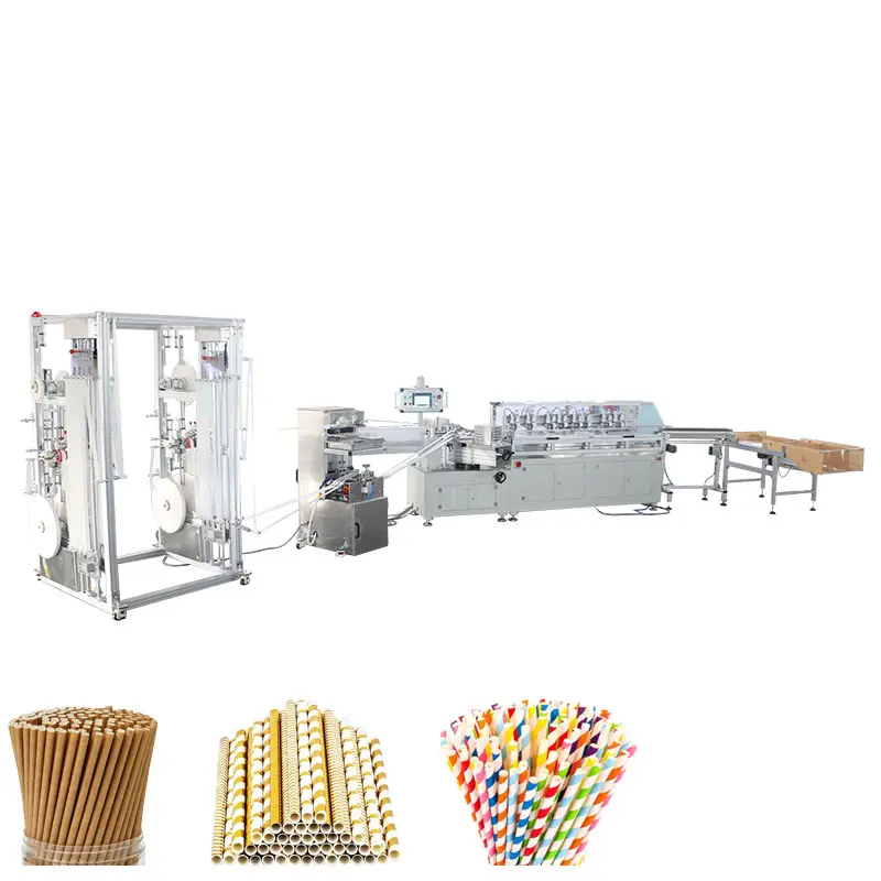 Yüksek kaliteli buğday saman kağıt yapma makinesi yüksek hızlı otomatik içme kağıt saman makinesi