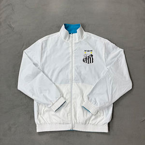 Jaket Tipis Sepak Bola Dewasa Musim Baru 25/26 Serat Poliester Santos Windbreaker Sepak Bola Dua Sisi - Product Image 1