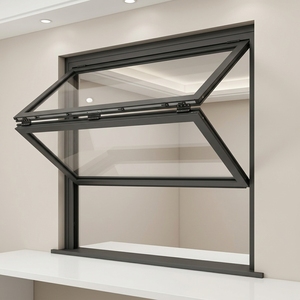 Moderna Mampara Plegable Horizontal de Aluminio para Balcón Comercial, Doble Vidrio Antirrobo, para Ventanas Exteriores de Villas - Product Image 1