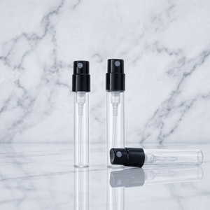 Flaconi <span class=keywords><strong>spray</strong></span> in vetro nero all'ingrosso, piatti, per profumo, con pompetta sigillante per <span class=keywords><strong>spray</strong></span> a penna - Product Image 1