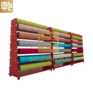 Tùy chỉnh Heavy-Duty kim loại Rack hiển thị với dệt vải cuộn cửa hàng hiện đại cho Showcase cho thảm thảm Mẫu hiển thị đứng - Product Image 2