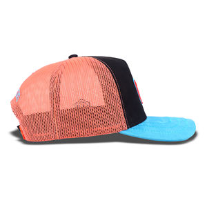 Casquettes en daim pour l'extérieur Tcap China, casquettes de camionneur personnalisées, casquette de camionneur en maille à 5 panneaux - Product Image 5