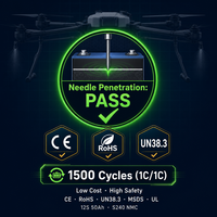 Batterie TPENERGY 12S 51Ah haute sécurité à cellules semi-solides NMC, résistante à la pénétration par aiguille, pour pulvérisateur agricole et drone UAV