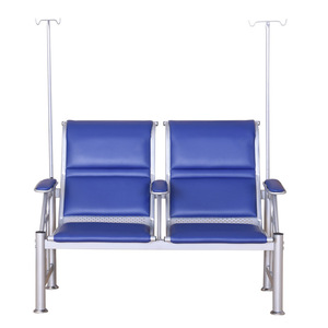 Banco de espera para hospital Oulang Furniture, 3 plazas, silla de infusión azul para uso público en clínicas - Product Image 4