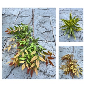 LE-229 Tiges de verdure artificielle, fausses feuilles de lys, bambou, ficus, feuilles de rose pour décoration de mariage, allée, événement, maison - Product Image 6