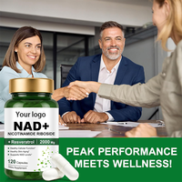 Capsules de complément alimentaire OEM anti-âge et antioxydant à base de NAD et de vitamines pour l'énergie cellulaire et le soutien musculaire, 60 capsules par flacon, marque privée OEM