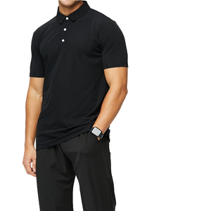 Camisetas de Golf Transpirables Personalizadas para Hombre, Logotipo Bordado en la Parte Delantera, Manga Corta, Diseño Sólido, Tejido de Punto de Spandex/Nailon, Casual - Product Image 1