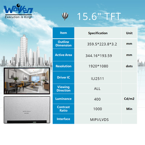 15.6 inch <span class=keywords><strong>TFT</strong></span> Màn hình hiển thị với 1920*1080 Độ phân giải RGB/LVDS/EDP giao diện <span class=keywords><strong>LCD</strong></span> Bảng điều chỉnh mô-đun - Product Image 2