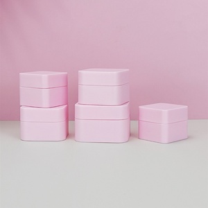 Wholesale 5g 10g 20g 30g 50g Pink PP <b>Plastic</b> Double Layer Cosmetic <b>Jar</b> Empty Cosmetic Packaging Square Face Cream <b>Jars</b> - Product Image 6