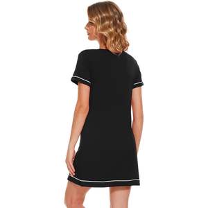 Chemise de nuit en viscose de bambou pour femme, manches courtes, douce, légère, été, tailles S-XXL, vente en gros - Product Image 6