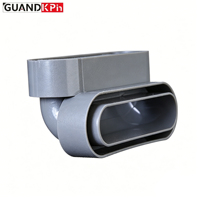 Coude plat en PEHD 130x40mm à 90 degrés, raccord de tuyauterie ovale peu encombrant pour système de ventilation CVC