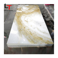 Panneau mural en PVC imitation marbre ignifuge et résistant aux UV pour décoration intérieure