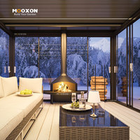 Mooxon Offres Spéciales moderne Pergola persienne électrique auvent pergolas motorisées Gazebo extérieur en aluminium avec lumières LED