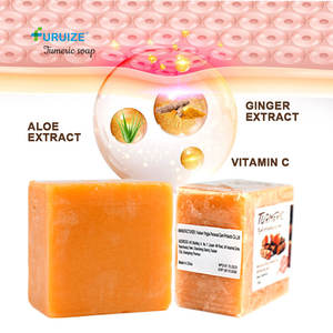 Yüz el vücut banyo için en popüler organik 100g el yapımı zerdeçal sabun - Product Image 3