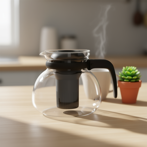 <b>Tea</b> Maker Glass 1.5 L With Plastic Lid And Handle For Brewing <b>Tea</b> - Product Image 3