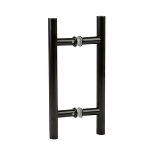 La manija negra más popular Manija de puerta negra de vidrio satinado y pulido Manija de madera de puerta de vidrio - Product Image 1