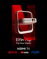 Projecteur intelligent mini XGIMI Elfin Flip Plus FHD 1080P, design pliable pour la visionnage de films en famille à la maison