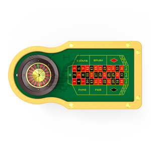 YH Casino Table Jeu De Luxe Vert Maison Bois Casino <span class=keywords><strong>Roulette</strong></span> Roue Table a Roulettes - Product Image 6