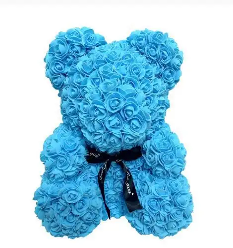 Urso de pelúcia para decoração, mini urso de rosas de 30cm 35cm para casamento e dia dos namorados