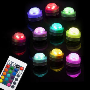 <span class=keywords><strong>Luces</strong></span> LED RGB Sumergibles IP68 <span class=keywords><strong>a</strong></span> Pilas, Mini Decoración de Peces <span class=keywords><strong>para</strong></span> Bodas, Fiestas, Piscinas, Tanques Marinos, con Control Remoto - Product Image 3