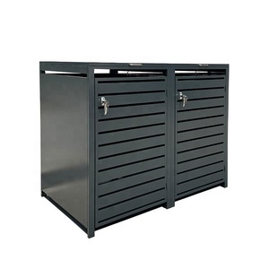 Double Steel Wheelie Rubbish <strong>Bin</strong> <strong>Cover</strong> Outdoor Garden Garbage <strong>Bin</strong> Storage Shed with Lockable Doors - Product Image 4