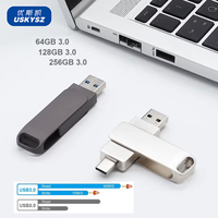 Unidad Flash USB Tipo C 2 en 1 de Alta Velocidad 3.0 OTG, Memoria USB de 16GB 32GB, Almacenamiento de 64GB 128GB