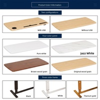 Escritorio para oficina en casa, mesita de noche, mesa para computadora portátil, mesa para computadora portátil con elevación neumática, escritorio de doble propósito