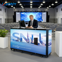 Pantalla LED Profesional para Escenarios con Reproducción de Video Fluida, Mesa LED Plegable para DJ, Actuaciones, Fiestas y Discotecas