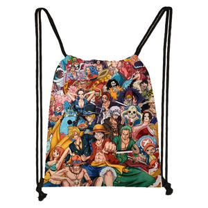 תיק גב עם שרוך בסגנון אנימה של לופי, זורו ונאמי, הדפסה איכותית של לוגו אנימה, תיק קניות דארקרון לנשים, סיטונאי, אופנתי. - Product Image 4