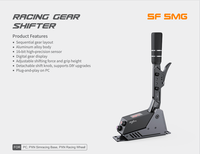 PXN A7/SFU/SF-SH/SMG/HBS Tuas Persneling Transduser Dukungan Rem Tangan Roda Kemudi Game PC Berkabel Pengontrol Game Multi-Platform