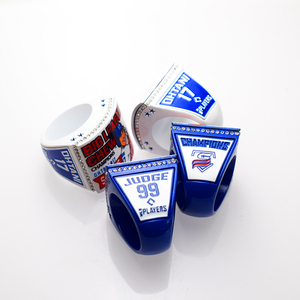 Anillo <span class=keywords><strong>de</strong></span> Campeonato <span class=keywords><strong>de</strong></span> Aleación al por Mayor, Liga <span class=keywords><strong>de</strong></span> Béisbol y Sóftbol USSA JUDGE # Anillo Deportivo Victory con Impresión UV 99, Anillo Personalizado - Product Image 6