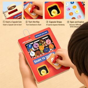 Juguete Educativo <span class=keywords><strong>de</strong></span> Madera al por Mayor: Máquina Expendedora <span class=keywords><strong>de</strong></span> Cápsulas, Juego <span class=keywords><strong>de</strong></span> Emparejamiento, Juguete <span class=keywords><strong>de</strong></span> Aprendizaje <span class=keywords><strong>de</strong></span> Motricidad Fina OEM ODM - Product Image 2