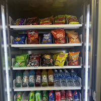 Máquina Expendedora Combinada de Tamaño Mediano en Venta, Máquina Expendedora de Autoservicio 24 Horas para Snacks y Bebidas