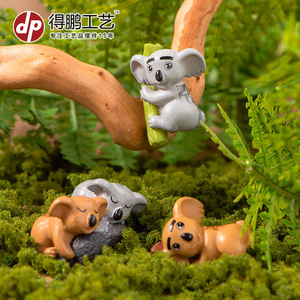 Figurines de koalas miniatures Dp Craft, peintes, moulées par injection, décoration de jardin, intérieur/extérieur - Product Image 3