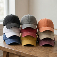 Casquette de baseball unisexe vintage en coton, style trucker, réglable, teinte et vieillie, pour le sport, vierge, délavée, vente en gros OEM
