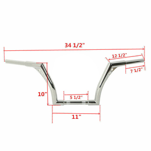 Dernier design 2026 - Compatible avec <span class=keywords><strong>Harley</strong></span> Dyna Custom - Guidons modifiés de 8/10/12/14/16/18 pouces pour une installation facile - Product Image 2