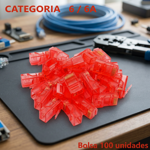ขั้วต่อ RJ45 Cat6a แบบสองแถวชุบทอง บรรจุ 100 ชิ้น สำหรับ Cat5e/Cat6 - Product Image 3