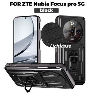 Lichicase, funda trasera multifuncional para ZTE Nubia <span class=keywords><strong>Music</strong></span> 4G, anillo de Metal, soporte para tarjeta, funda para teléfono móvil - Product Image 4