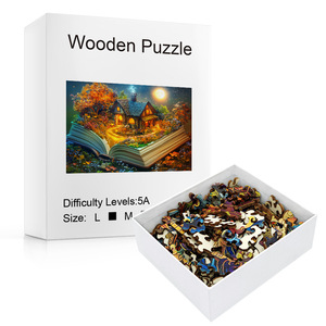 <span class=keywords><strong>Puzzle</strong></span> a forma di casetta sull'albero più venduto dal libro, pezzi irregolari di piccoli <span class=keywords><strong>animali</strong></span>, <span class=keywords><strong>puzzle</strong></span> piatto in legno - Product Image 1
