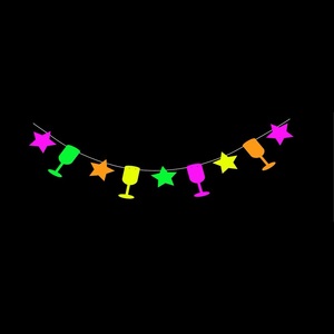 Huỳnh Quang Giấy Biểu Ngữ Đảng Trang Trí Huỳnh Quang Treo Đồ Trang Trí Sao Vòng Tròn <span class=keywords><strong>Confetti</strong></span> Cho Sinh Nhật Trang Trí Nội Thất Nguồn Cung Cấp - Product Image 3