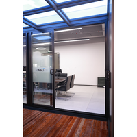 Systèmes de portes intérieures coulissantes rétractables en aluminium de poche Portes de douche pivotantes peu encombrantes Système de portes coulissantes