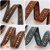 Ruban Jacquard en Polyester/Coton de 25 mm de Largeur, Style National, pour Vêtements, Chaussures, Chapeaux, Accessoires Textiles de Maison