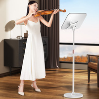 Pupitre de musique professionnel YP01 à prix d'usine, écologique, réglable en angle, avec base à disque lesté, en aluminium antirouille pour partitions