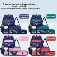 Juego de Mochilas Escolares de Tela Oxford de Tres Piezas Astronauta para Estudiantes de Primaria, Nueva Mochila