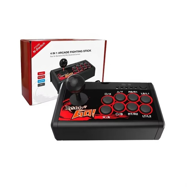 Games Accessories 4-in -1 Fighting 3D Rocker USB Gamepads Controllers Arcade Joystick for Nintendo/ PS3/PC/Android S-19059