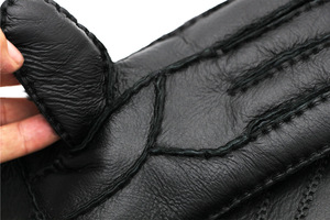 Gants d'hiver en polaire <span class=keywords><strong>de</strong></span> mouton intégrés en <span class=keywords><strong>fourrure</strong></span> chaude pour hommes et femmes Gants en cuir Mitaines <span class=keywords><strong>de</strong></span> cyclisme Gants en peau <span class=keywords><strong>de</strong></span> mouton - Product Image 2